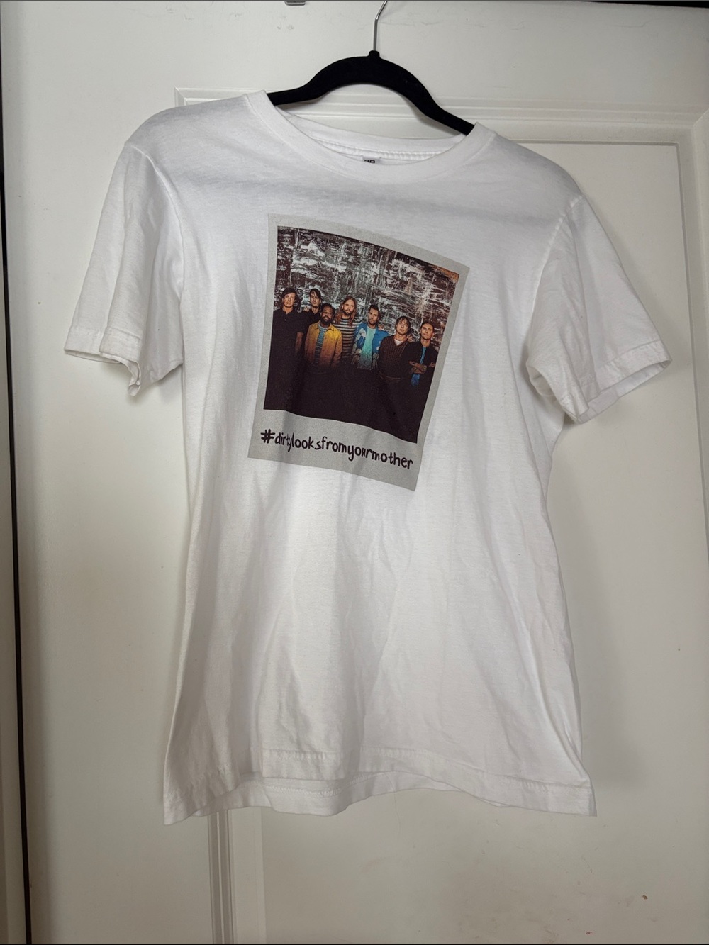 White Maroon 5 2018 Graphic Crewneck Tour T-Shirt